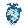 Funny Cartoon White Organ Heart Enamel Brooch Lapel Pin Collar Shirt Badges Love Rose Brooch Pins