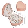 Gift Storage Organizer Small Portable Jewellery Travel Case Joyero Pu Leather Heart Shape Jewelry Box