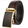 Gina Free Logo Men's Real Leather Ratchet Dress Belt with Automatic Buckle