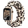 Girly Scrunchies Watch Bands for Apple Watch 38Mm 42Mm 40Mm 44Mm Leopard Flowers Printed Fabric Elastic Strap for Iwatch 7 6 Se