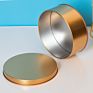 Gold Food Grade Empty Cookie round Tin Boxes Biscuit Cake Metal Tinplate Box