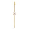 Gold Plated Copper Zircon Pearl Needle Leaves Hook Earjewelry Lightning Cuff Earrings Ear Wrap Crawlers