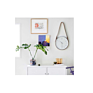 Gold Wall Clock Nordic Vogue Mute Movement Glass Clock Minimalist Home Decor Pu Leather Belt Hanging Clock