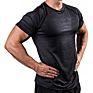 Gym Clothing T-Shirt Mens Tops Bodybuilding Fitness Muscle Showing Compressed Tight Fit Design Gym Wear Men's Shirts