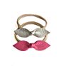 Handmade Leather Knot Bows Baby Girl Headbands Soft Baby Nylon Headbands