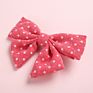 Handmade Polka Dot Bow Baby Hairpins Cotton and Linen Kids Bow Bb Hair Pin