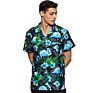 Hawaii Shirt for Men Floral Beach round Bottom Casual