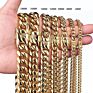 Heavy Men's Hip Hop Choker 14K Yellow Gold Stainless Steel Miami Cuban Link Chain