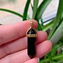 Hexagon Pencil Point Natural Real Gem Stone Pendant Necklace Crystal Stone Jewelry Necklace Healing Stone for Women