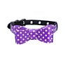 Heyri Pet Polka Dot Dog Accessories Pu Leather Bowknot Pet Collar Dual Layer Dog Tie Decorative Doted Dog Bow Tie Collars