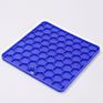 Honeycomb Design Dog Lick Pad Portable Silicone Slow Feeder Dog Lick Mat