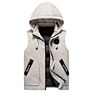 Hooded Men Vest Puffer Sleeveless Jacket Active Gilet Padded Vest Men Removable Hooded Outwear Jacket