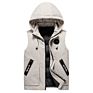 Hooded Men Vest Puffer Sleeveless Jacket Active Gilet Padded Vest Men Removable Hooded Outwear Jacket