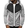 Hoodie Men Autumn Organic Cotton Sweatshirts Solid Hoody Fleece Thick Full Zip Hoodies