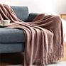 Ihome in Stock Textured Soft Sofa Souch Decorative Knit Cashmere Woven Throw Blanket