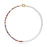 Irregular White Freshwater Pearl Seed Beads Collar Statement Plant Aesthetic Accessories Multicolor Flowers Necklace