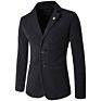 Italy Men's Single Breasted Checked Slim plus Size Velvet Casual Blazer Jacket for Men