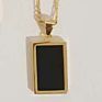 Jewelry Colorful White Shell Necklace Rectangle Pendant Necklace Stainless Steel Necklace