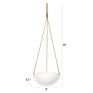 Joy Living 8 Inch Garden Decor Outdoor Indoor Plant Flower Hanging Ceramic Baskets Pots