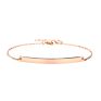 Jujie Engraved Name Flat Bar Stainless Steel Gold Color Bangle Cuff Bracelet for Women