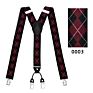 Kaidvll Pattern Design Y Back Adjustable Clip Promotional Leather Suspenders