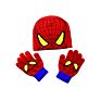 Kids' Knitted Warm Cartoon Gloves Children Spiderman Hat and Glove Set for Boys Ages 2-5