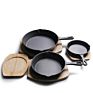Kitchen Stovetop Oven Use Pre-Seasoned Cast Iron Skillet with Silicone Handle Holder