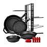 Kitchenware Cooking Grill Griddle Pizza Pan Dutch Oven Pre-Seasoned Non Stick Cast Iron Cookware Sets
