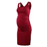 Ksy Women's Casual Maternity Dresses Sleeveless Bodycon Tank Dress Scoop Neck Mama Clothing