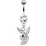 Ladies' Most Popular Styles Year Bunny Dangle Navel Ring Stainless Steel Rabbit Belly Piercing Jewelry