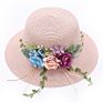 Ladies Sun Straw Hat Women Wide Brim Flower Beach Hats Outdoor Protection Women Designer Floppy Sunhats