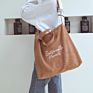 Large Capacity Environmental Corduroy Canvas Tote Shoulder Bag for Women