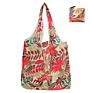 Large Capacity Grocery Food Plaid Tote Bag Supermarket Foldable Blue Reuseable Shopping Bags Logo Printed