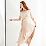 Latest plus Size Long Sleeve Midi Dress Maternity Clothing for Photography