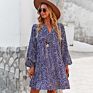 Leopard Print Long Sleeve Loose Dress for Women Casual