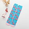 Little Girls Tube Long Cartoon Dress Socks Stripes Flamingo Cotton Kids Knee High Stockings