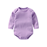 Long-Sleeve 100% Cotton Baby Bodysuit Multi-Color Unisex Baby Solid Boy Rompers