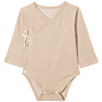 Long Sleeve Plant Dying 100% Organic Cotton Kimono Baby Romper for Newborn Baby