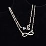 Love 26 Letter Alloy Anklets Multilayer 2Pcs/Set Ornaments Personality Heart Chain Infinity Anklet