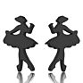 Lovely Girl Dancing Jewelry Stainless Steel Jewellery Cute Ballerina Yoga Skipping Rope Girl's Earring