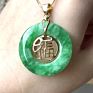 Lucky Charms Women Jade Necklace Buddha Jade Pendant Natural Green Jade 18Kgp Fortune Pendant Necklace Dr