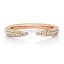 Luxury Jewelry 925 Sterling Silver Pave Diamond Zirconia Open Claw Band Ring Stackable