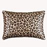 Luxury Queen Size Leopard Print Satin Pillow Covers with Envelope Closure
