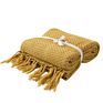 Luxury Throw Blanket Woven Knit Blanket Cozy 100% Cotton Decorative Blanket with Tassels for Couch Bed Sofa 130X170Cm