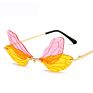 Luxury Women Rimless Butterfly Shaped Frames Sunglasses Sun Glasses