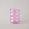Made Mouth Blown Heat Resistant Pyex Colored Ripple Glass Coffee Mugs Cups for Drinking