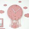 Mandelda Quartz Sweep Movements Mdf Wooden Pendulum Clock Silent Balloon and Swinging Rabbit Wall Clock