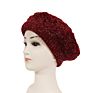 Manufactured Directly Newly Fashionable Knitted Women Metallic Warm Beret Beanie Hat