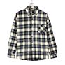 Manufacturers Supply Men's Buttoned Plaid Shirt Long-Sleeved Plaid Shirt