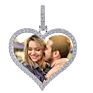 Memory Photo Frame Medallions Necklace&Pendant in Silver with Tennis Chain Hip Hop Jewelry Personalized Cubic Zircon Gift